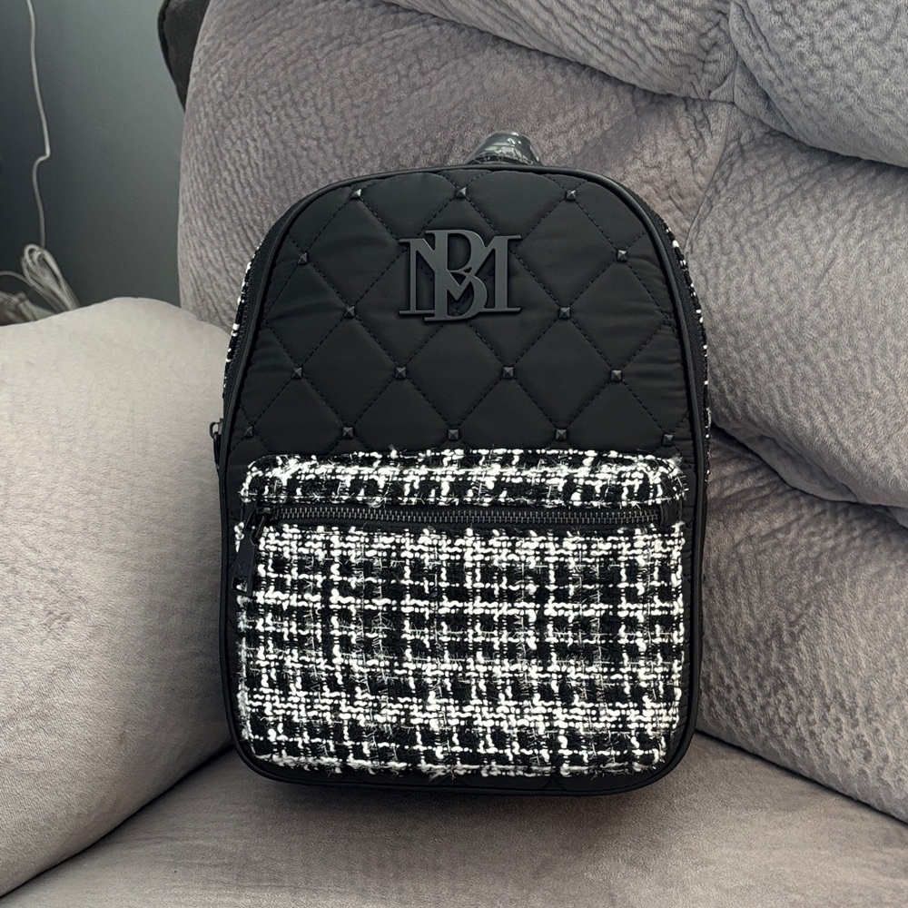 Badgley Mischka Black and White Backpack